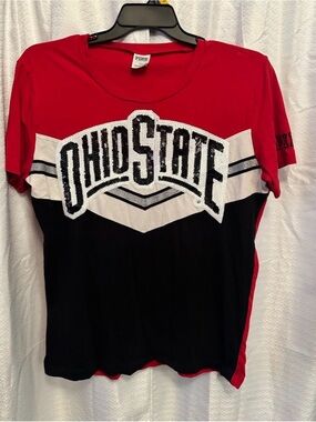 Victoria's Secret Ohio State Red Black Chevron Tee